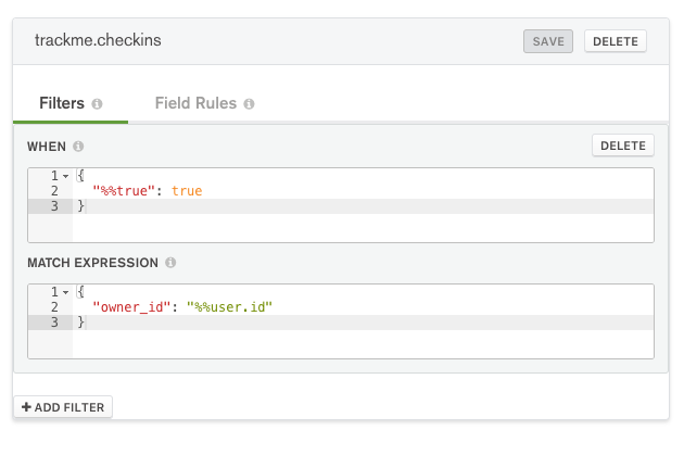 MongoDB Stitch collection filter