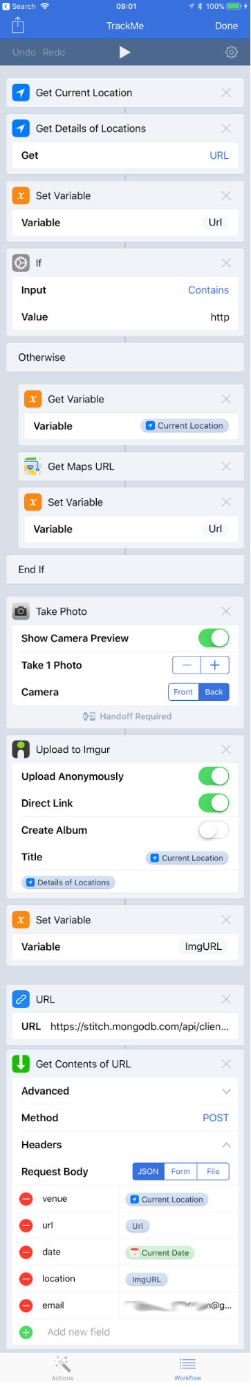 Create iOS Workflow for MongoDB Stitch app
