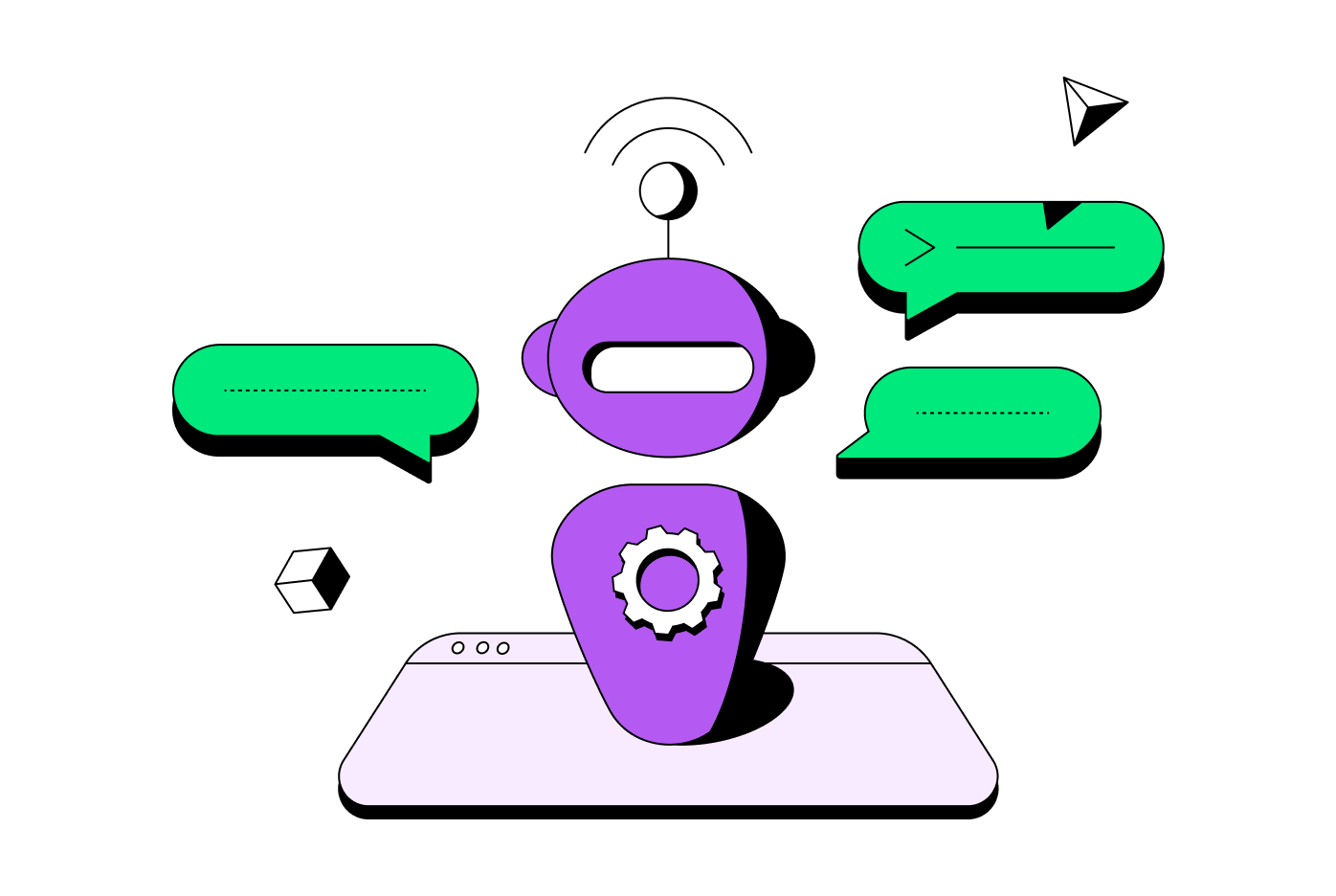 Illustration representing AI