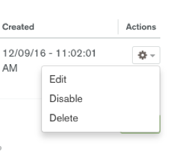 Disable or delete API keys