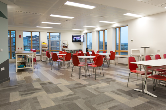 Lounge area at the MongoDB Dublin office