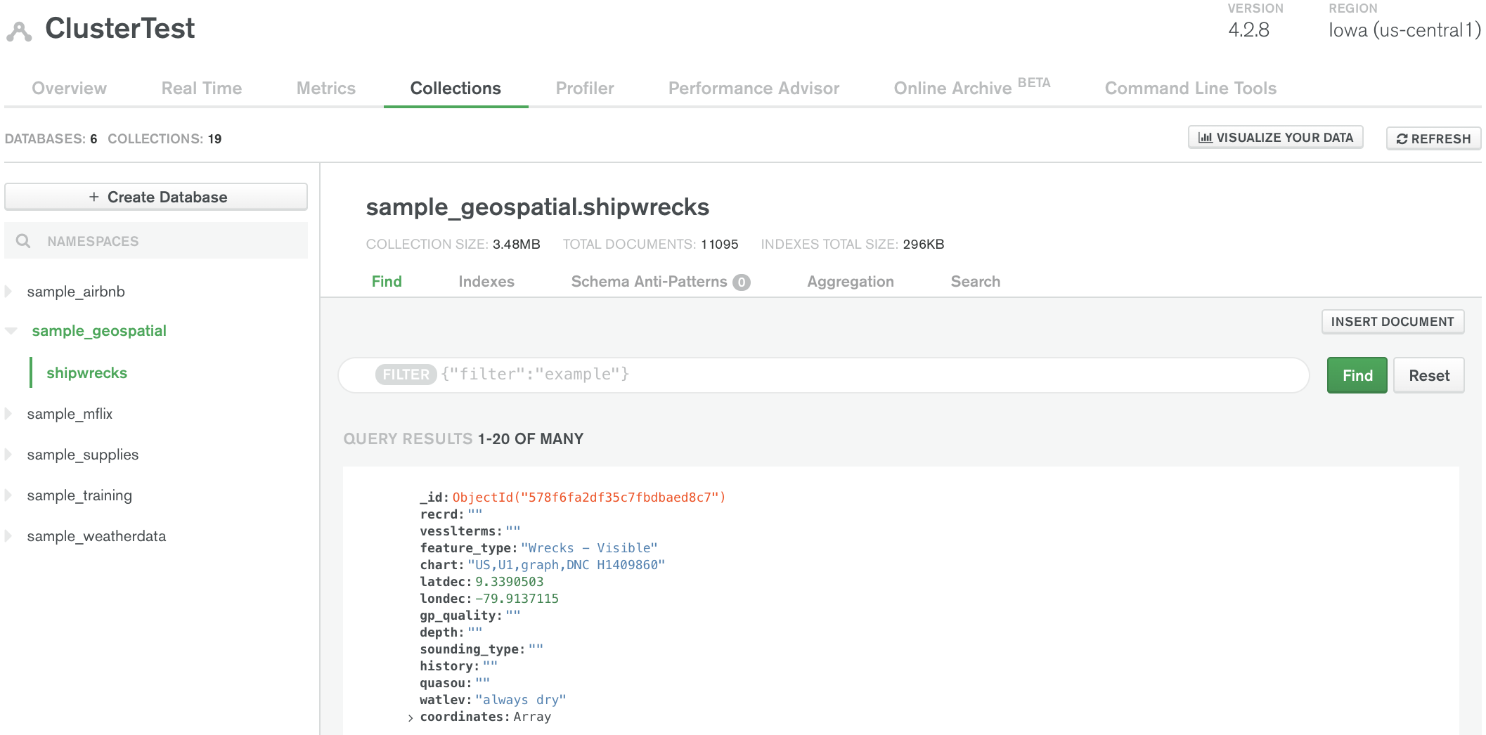 mongodb atlas free tier limits