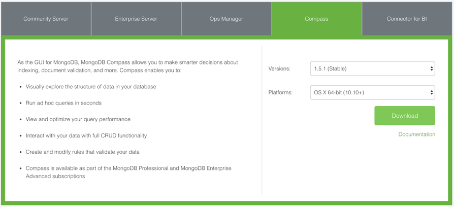 mongodb download center community