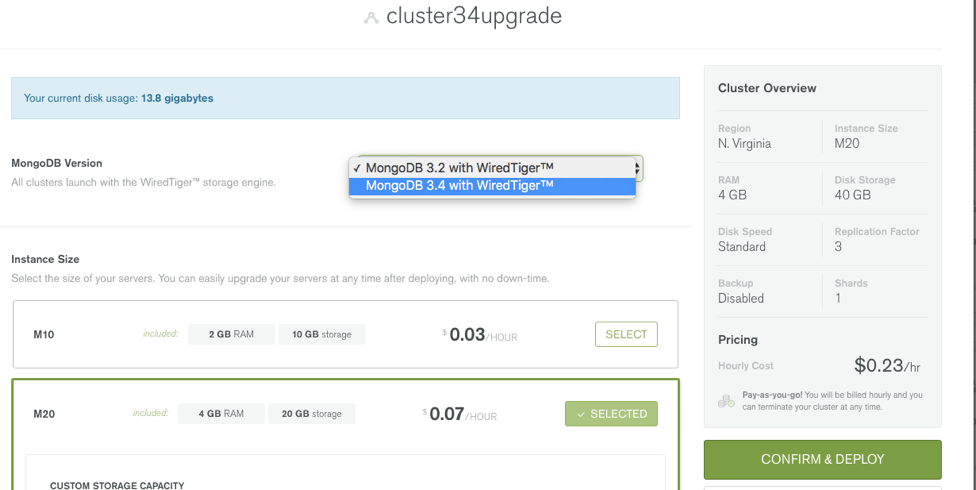 Test cluster 3.4 upgrade