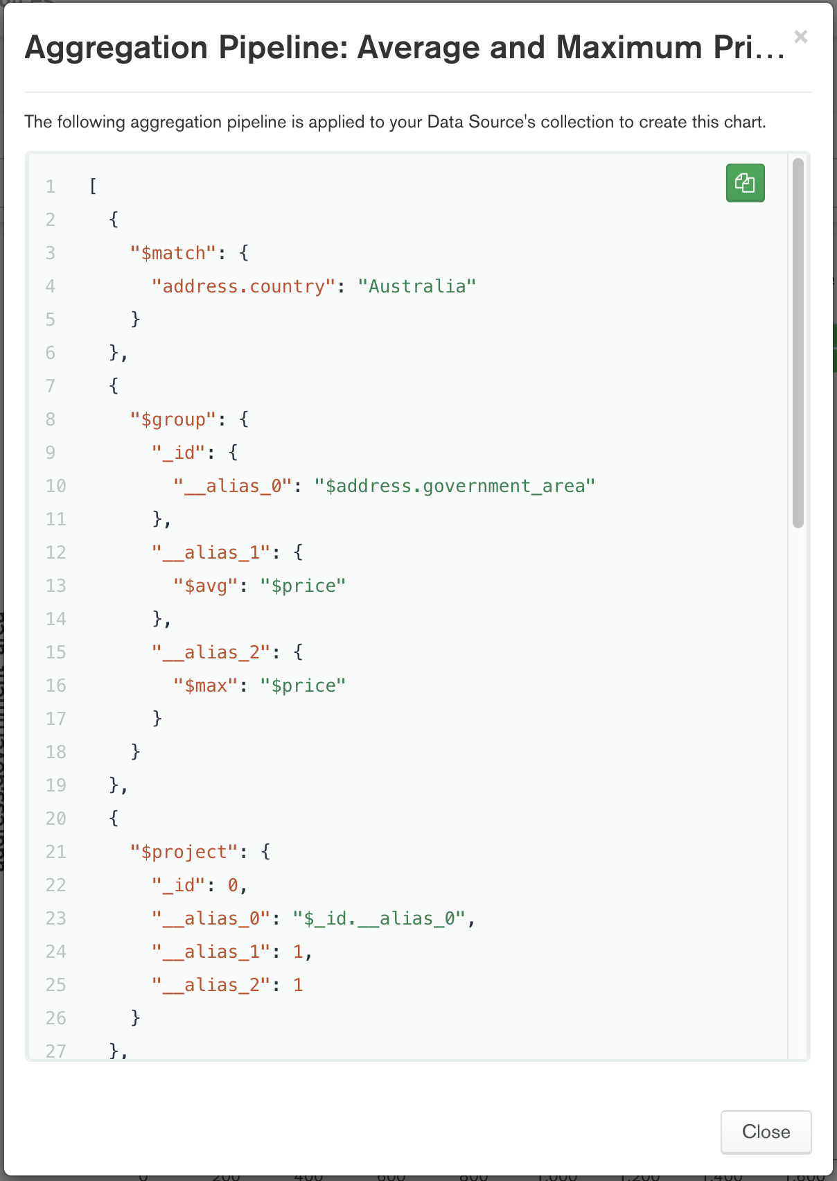 mongodb compass export aggregation results