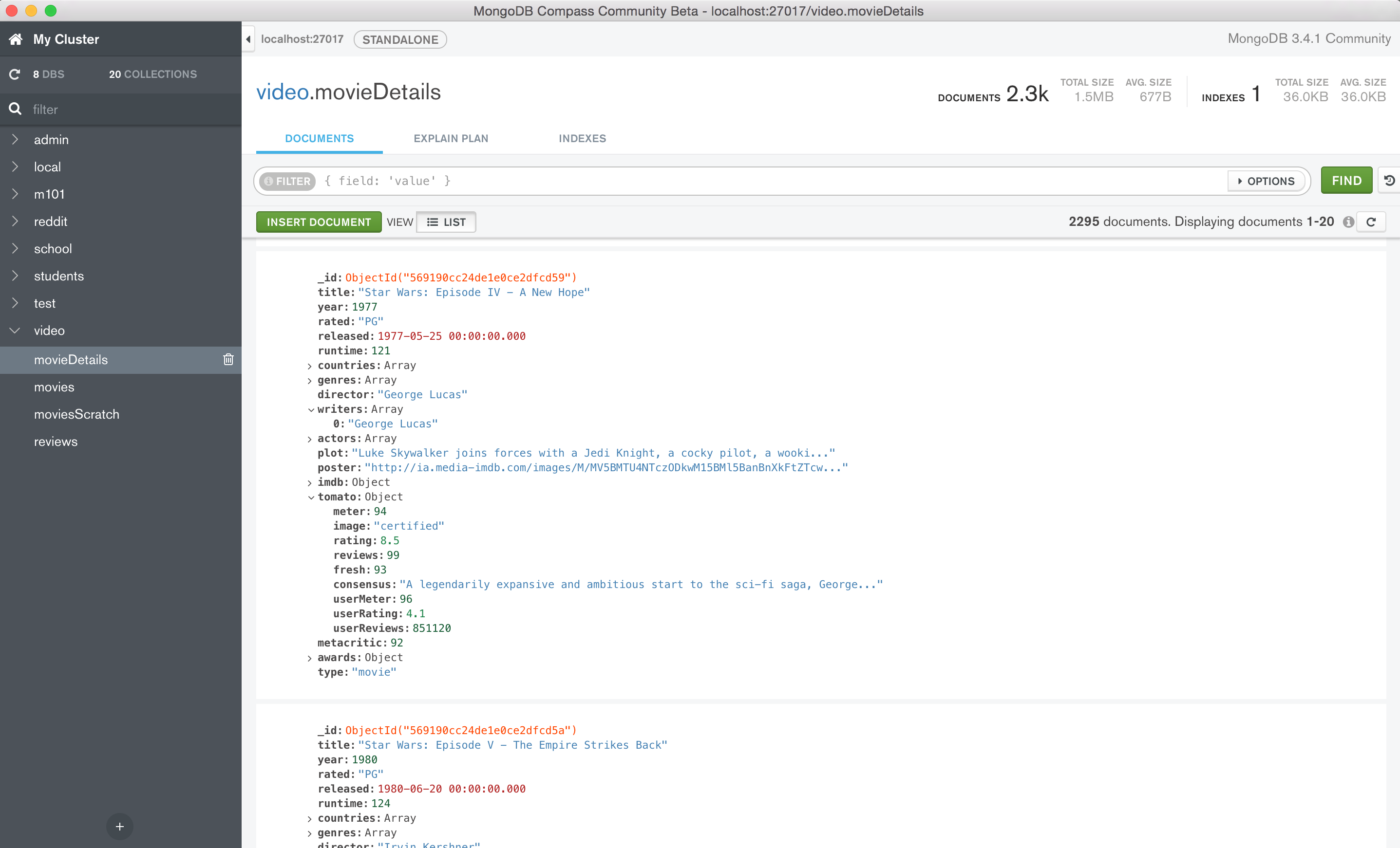 mongodb compass query