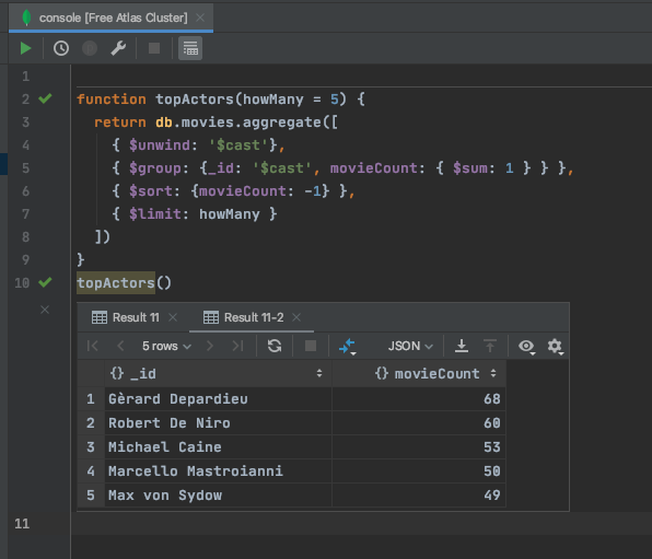 jetbrains datagrip mongodb