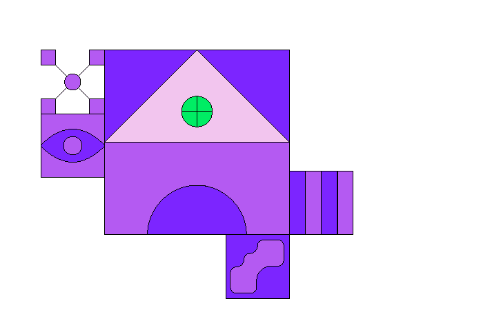 Visual asset for the architect archetype featuring a building in purple