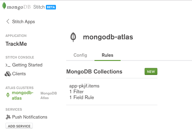 MongoDB Stitch BaaS data rules