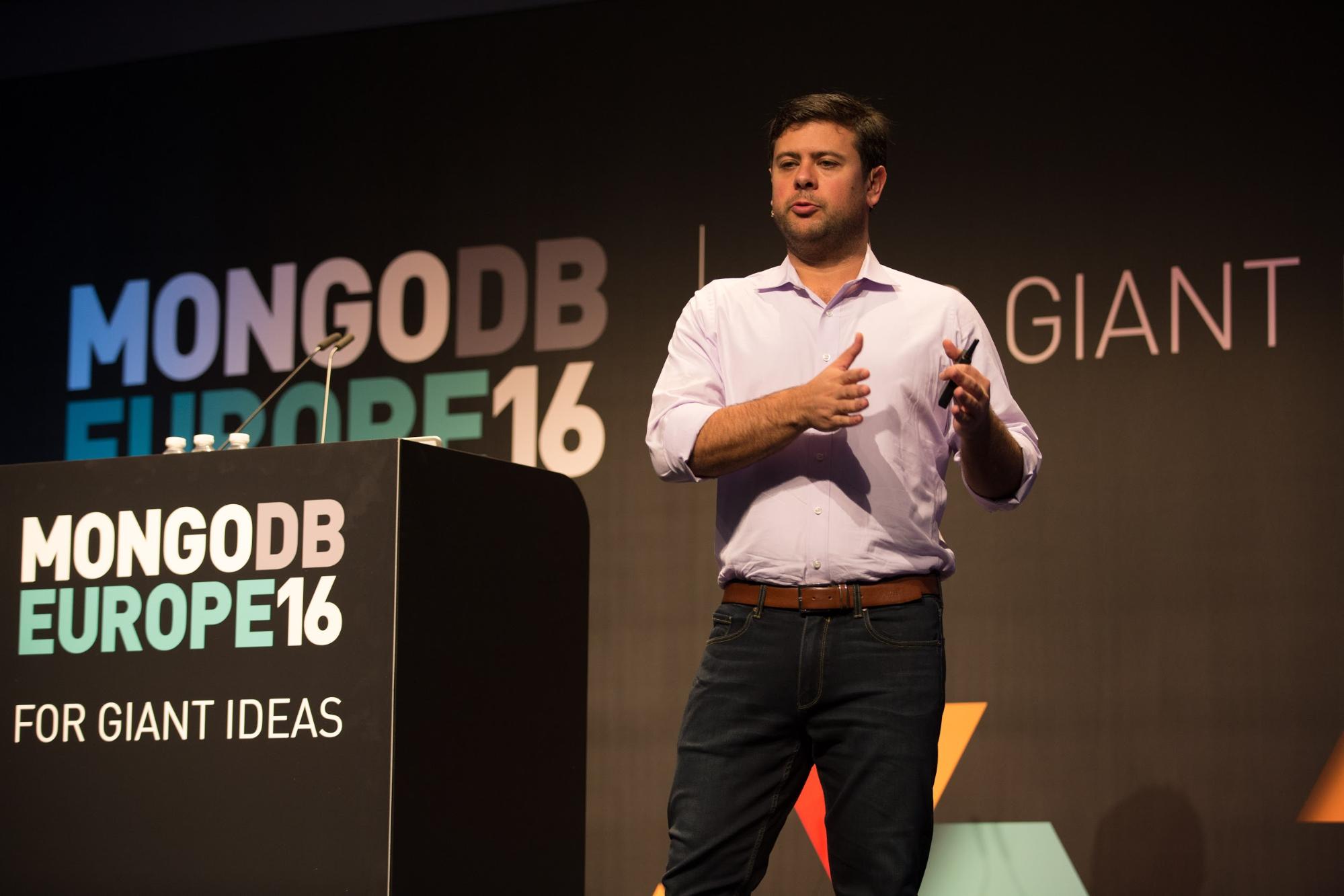 Eliot Horowitz, CTO of MongoDB, giving last year’s keynote