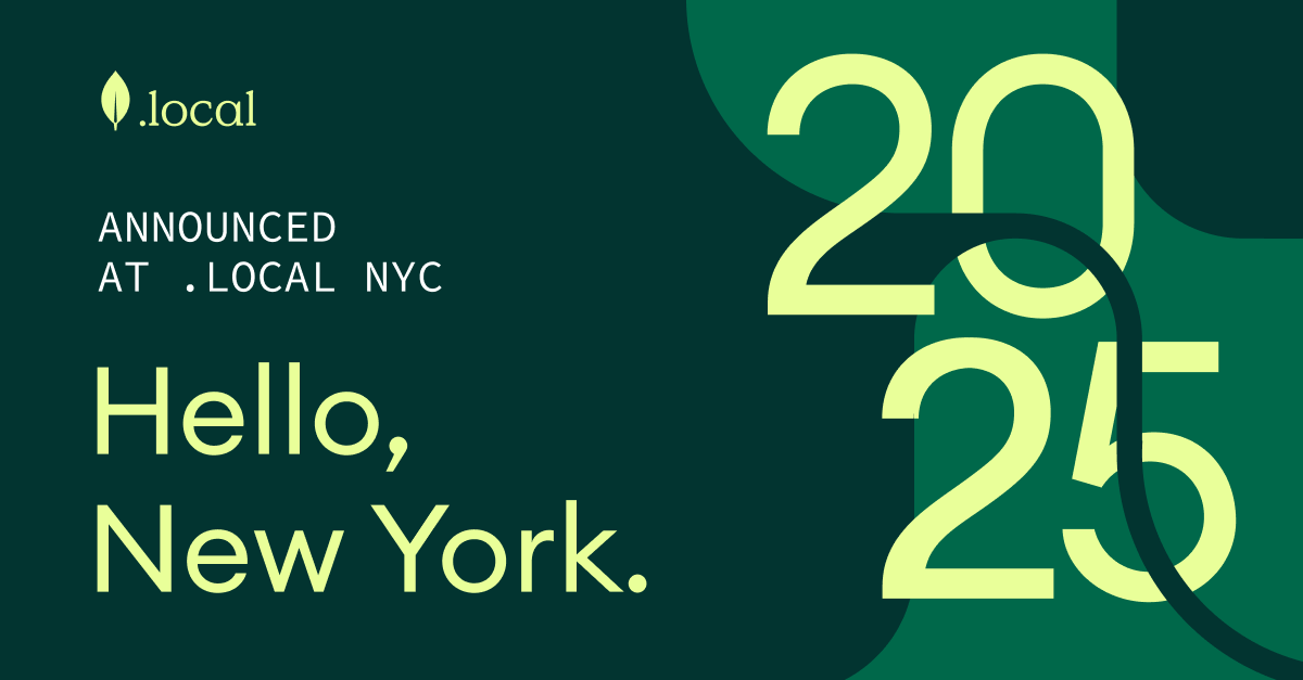 MongoDB.local.NYC 2025:为人工智能时代定义理想数据库