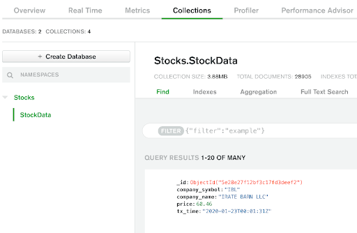 Sample collated data from MySQL and MongoDB in MongoDB Atlas Sample collated data from MySQL and MongoDB in MongoDB Atlas