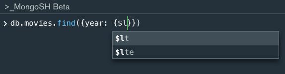 mongodb compass shell